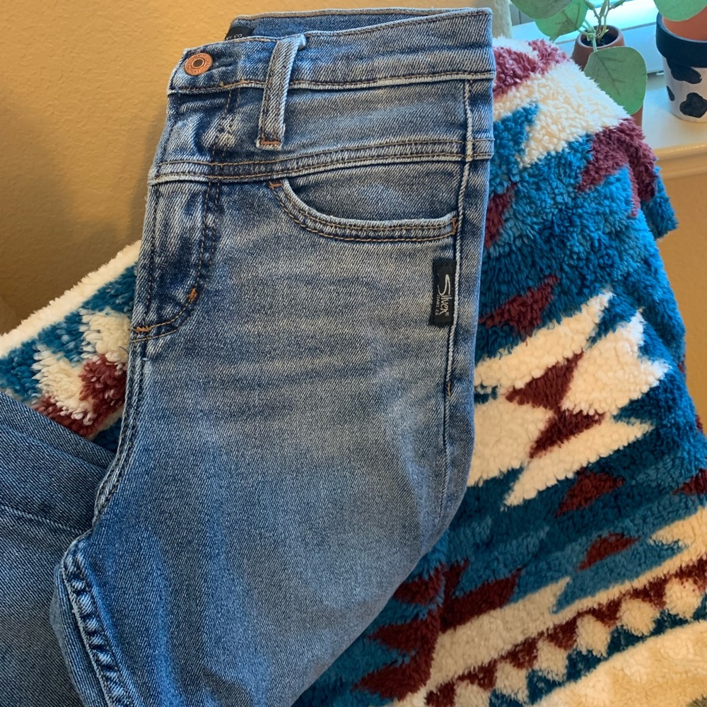Silver skinny jeans